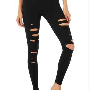 Alo yoga ripped black leggings